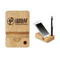 Wooden Pen Holder w/ Mobile Phone Holder